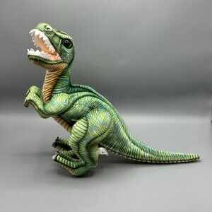 Geocentral Painted T-Rex Velociraptor Plush Realistic 14"
